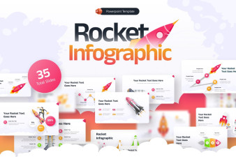 Rocket Infographic II PowerPoint Template